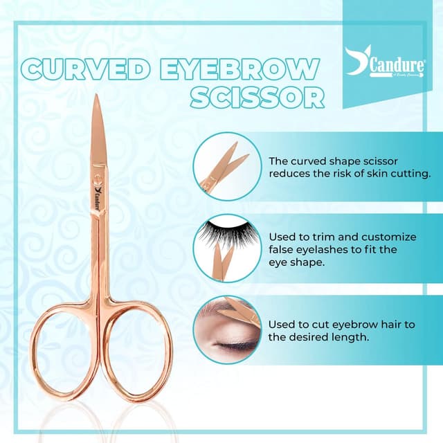 Detalle de Candure Tweezers set for eyebrows, 6pc