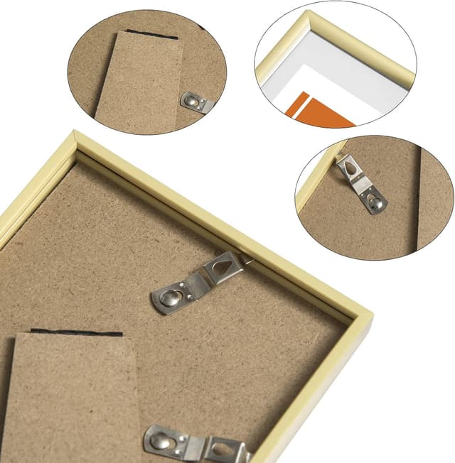 Thumbnail 6 de WOLTU Cadre photo 15x20 cm avec passe-partout en plastique (or) : pose horizontale ou verticale