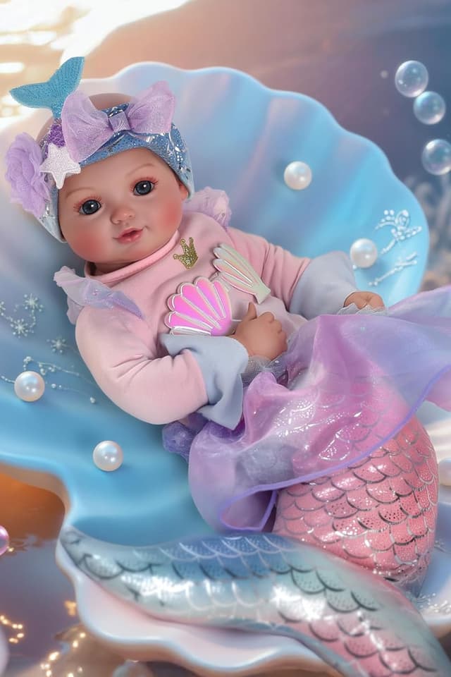 Detalle de BABESIDE Mermaid Baby Doll 15-Inch