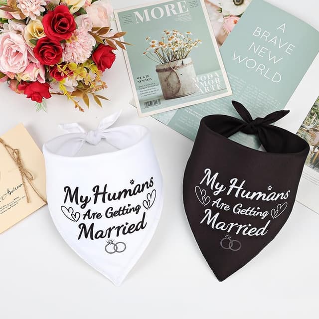 Thumbnail 5 de SZEE Dog Wedding Bandanas 2 Pack