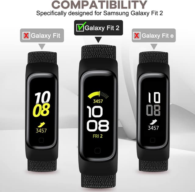 Detalle de Huamanlou Nylon-Armband kompatibel mit Samsung Galaxy Fit 2 (Sport-Ersatzarmband)