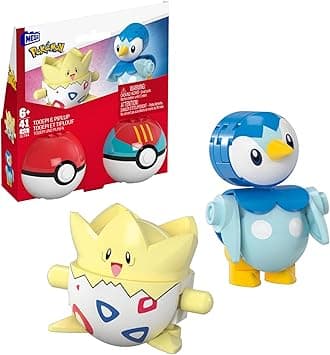 Detalle de Mega Pokémon Set: Togepi y Piplup con Poké Balls 🧩
