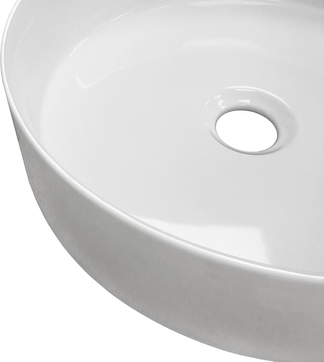 Detalle 2 de Baikal Lavabo cerámico redondo sobre encimera 36 cm
