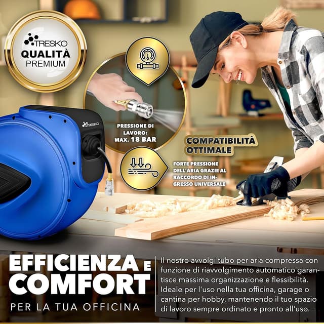 Thumbnail 2 de TRESKO Avvolgitubo 20 m per aria compressa