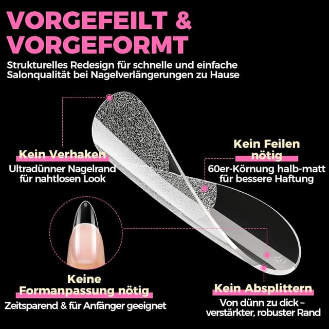 Thumbnail 4 de UNA GELLA Mandel Nail Tips 504 Stück 💅