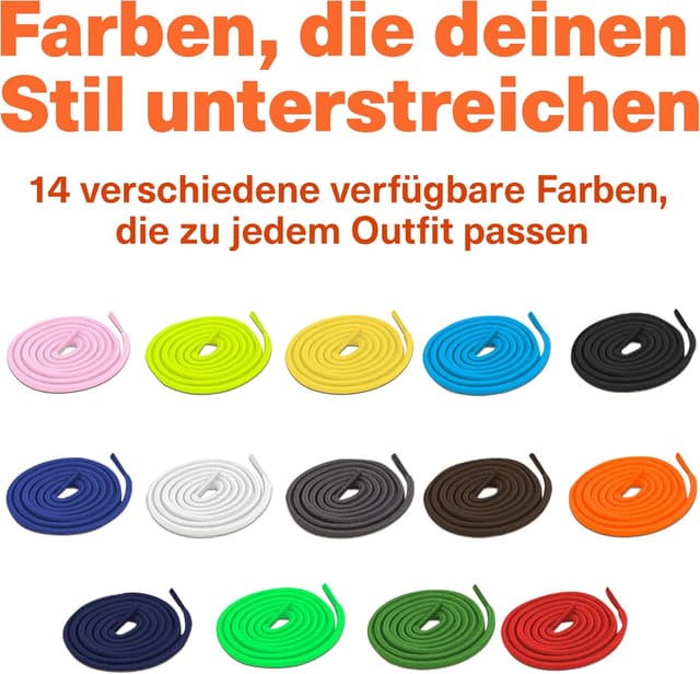 Thumbnail 3 de TBOC Schnürsenkel Rund Schuhbänder 90–140 cm