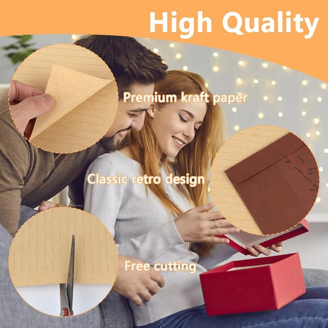 Detalle de 86-piece Vintage Letter Writing Paper & Envelopes Set (A5) with Wax Seal Stickers