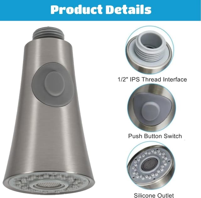 Detalle de Ricambio doccetta estraibile 2 modalità G 1/2