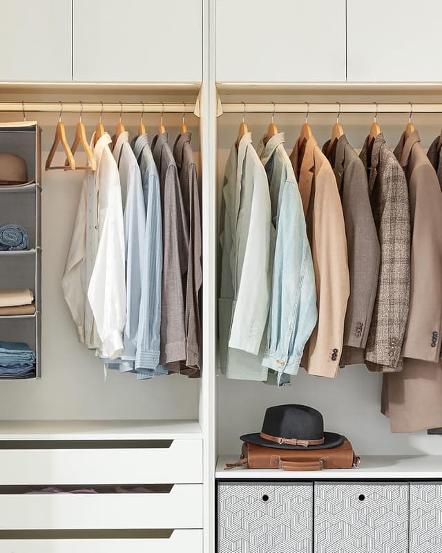 Detalle de SONGMICS Kleiderbügel aus Massivholz 20er-Set mit 360° Drehhaken (CRW001-20)