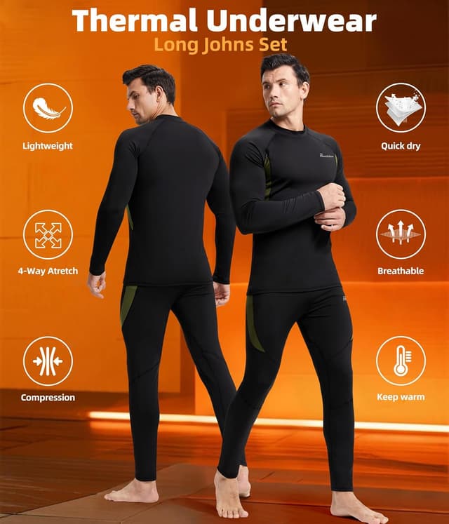 Thumbnail 4 de romision 2 Pack Thermal Underwear Base Layer Set
