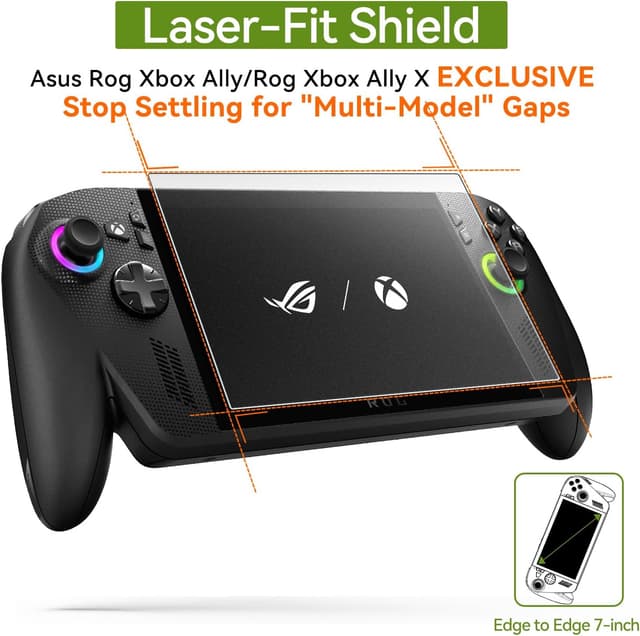 Detalle de iVoler 3 pezzi pellicola in vetro temperato 9H opaca anti-riflesso per ROG Xbox Ally / Ally X Handheld 2025