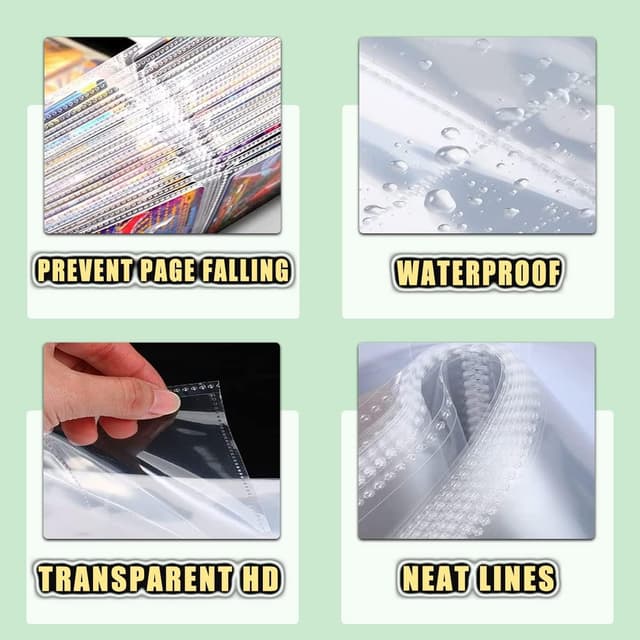 Detalle 2 de Card Binder for Pokémon 4 Pocket – Trading Card Holder for up to 240 Cards (30 Page Album)