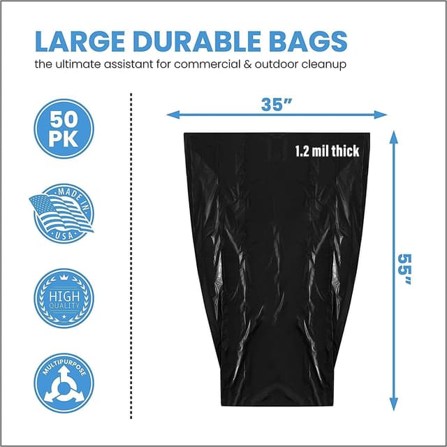 Thumbnail 1 de ToughBag 55 Gallon Heavy Duty Trash Bags 🗑