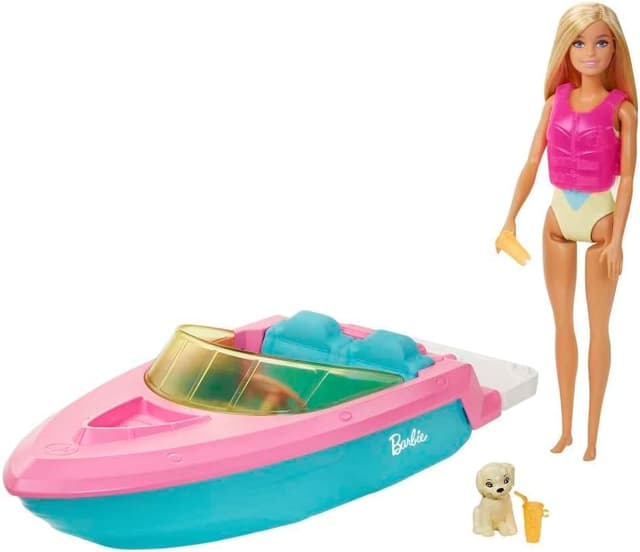 Detalle de Barbie Doll and Boat Playset Fits 3 Dolls