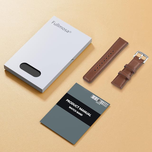 Thumbnail 6 de Fullmosa Correa de Reloj 18–22 mm cuero liberación rápida