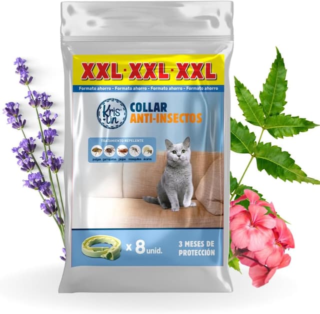 Detalle de KRISLIN collates antiparasitarios gatos 30 cm