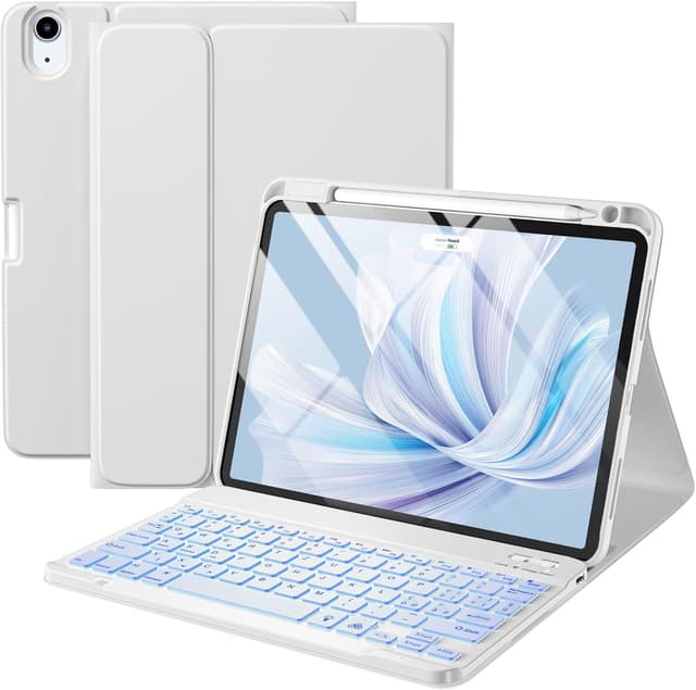 Imagen de Vobafe Cover Tastiera per iPad Air 11" M3/M2, retroilluminata 7 colori en OfertitasTOP