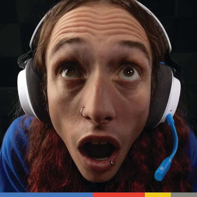 Detalle 2 de Skullcandy SLYR Pro casque gaming sans fil multiplateforme (USB-A latence faible) – White/Bleu