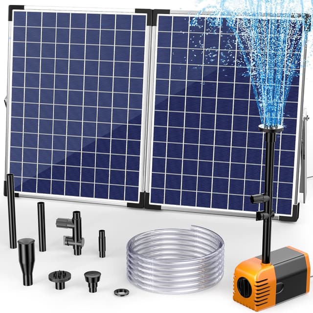 Detalle de Biling 35W Solar Water Fountain Pump (1600 L/H) with 4 Nozzles and 5m Cable