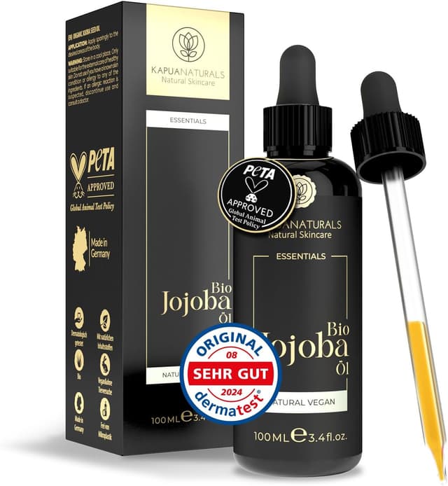 Detalle de Olio di jojoba bio 100 ml: 100% puro, spremuto a freddo e vegano