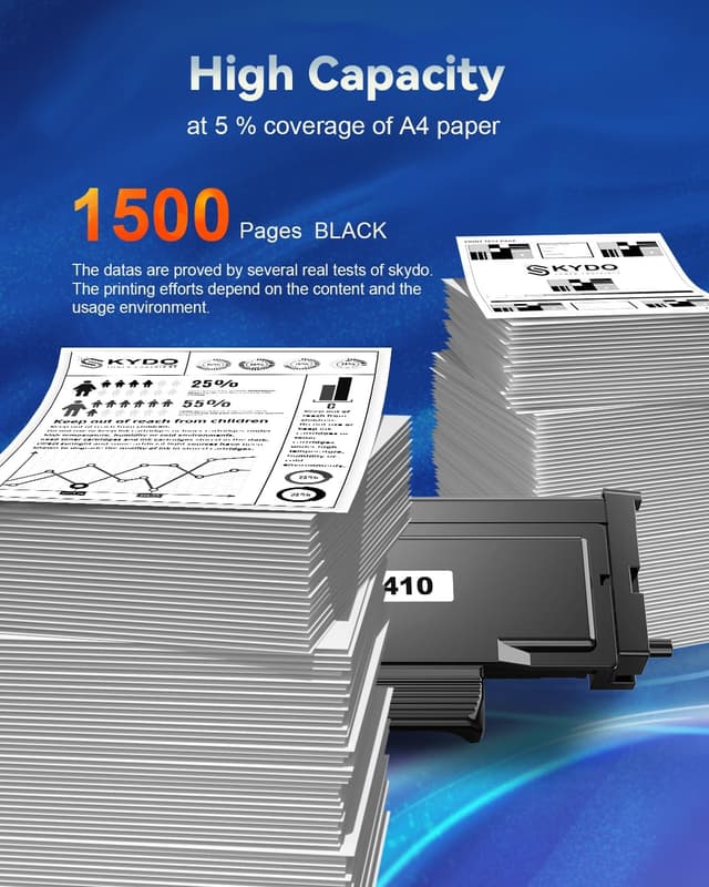 Detalle 2 de Skydo TL410 toner compatibile nero per stampanti Pantum serie TL-410 e P3300DW/P3308DW e M6800/M7100 (1 confezione)