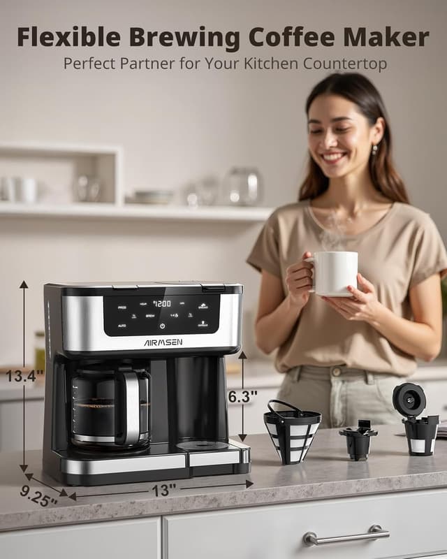 Thumbnail 1 de AIRMSEN 12-Cup Programmable Dual Coffee Maker