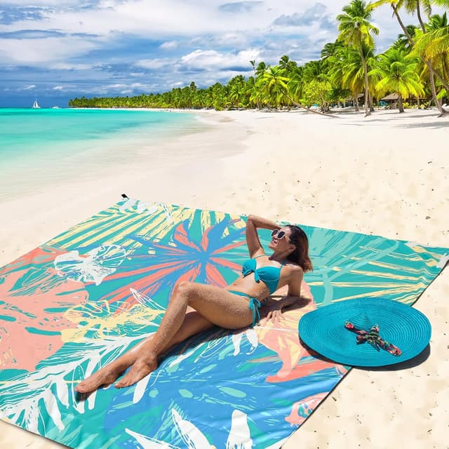 Thumbnail 4 de HIHOHO Beach Blanket Waterproof Extra Large 79" x 83" 😎