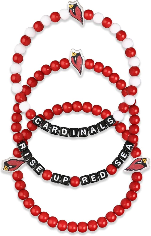 Detalle 1 de FOCO NFL Team Logo Officially Licensed Beaded Friendship Bracelets (3-Pack)