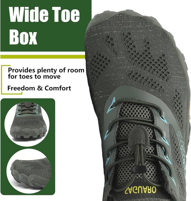 Detalle de SAGUARO Scarpette da Mare traspiranti barefoot con punta larga e suola antiscivolo