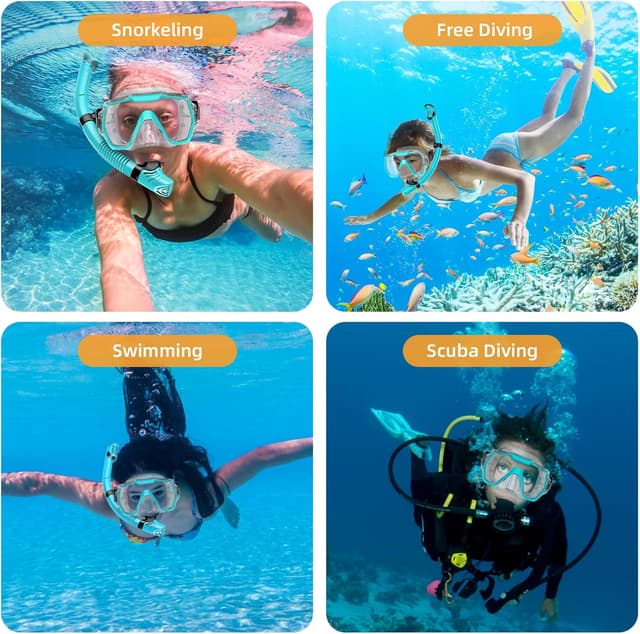 Thumbnail 6 de Honlanor Snorkel set 180° panoramic mask