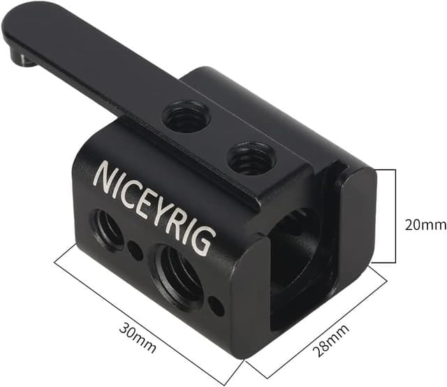 Detalle de NICEYRIG XLR Handle Extension Rig for Sony FX3/FX30 (XLR handle extension, black)