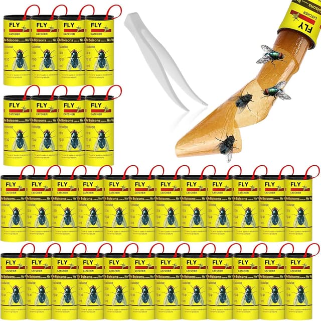 Detalle de Haimist Fly paper 32 pack for indoor use