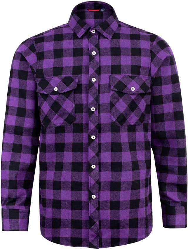 Thumbnail 6 de J.VER Herren kariertes Flanellhemd (Regular Fit) aus Baumwolle mit Brusttasche