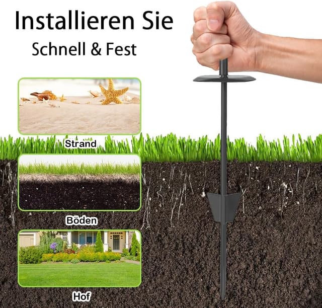 Thumbnail 4 de Hund Bodenanker 16 Zoll Rostfreier Erdanker