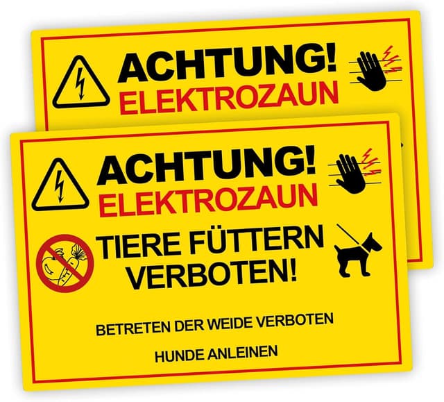 Detalle de XXL Elektrozaun-Schild 30 x 40 cm