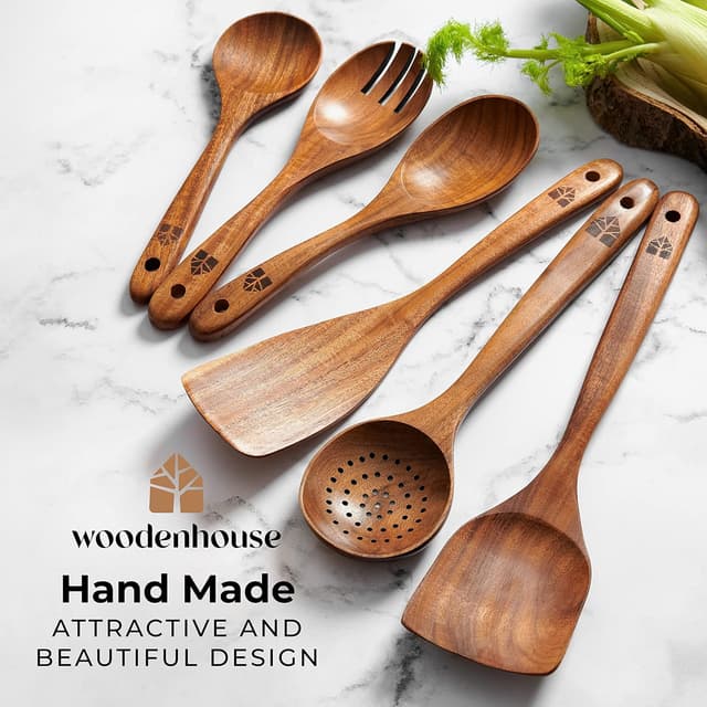 Thumbnail 5 de Wooden Spoons 6-Piece Utensil Set 🍴