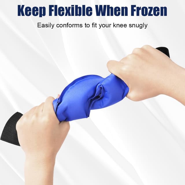 Detalle 2 de ACWOO poche de glace pour genou : compresse chaude et froide réutilisable pour soulager douleurs et gonflements