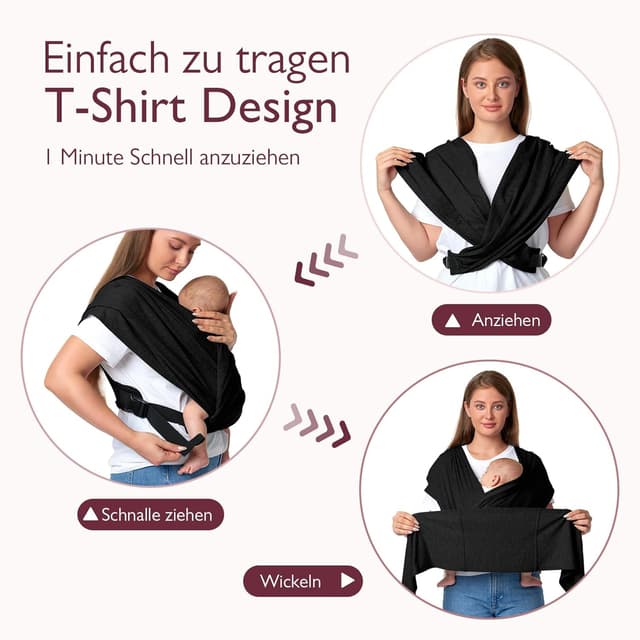 Thumbnail 2 de Momcozy Baby Tragetuch mit Schnalle 3,6–15 kg