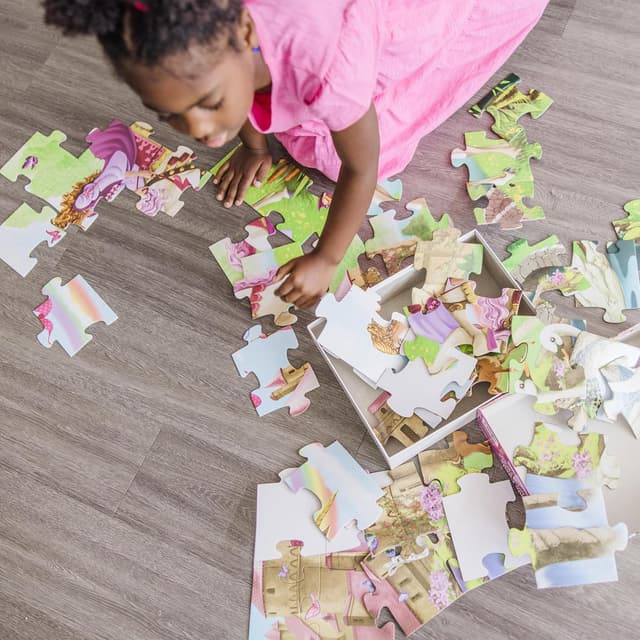 Detalle de Melissa & Doug Fairy Tale Castle Puzzle 48pcs 🧩