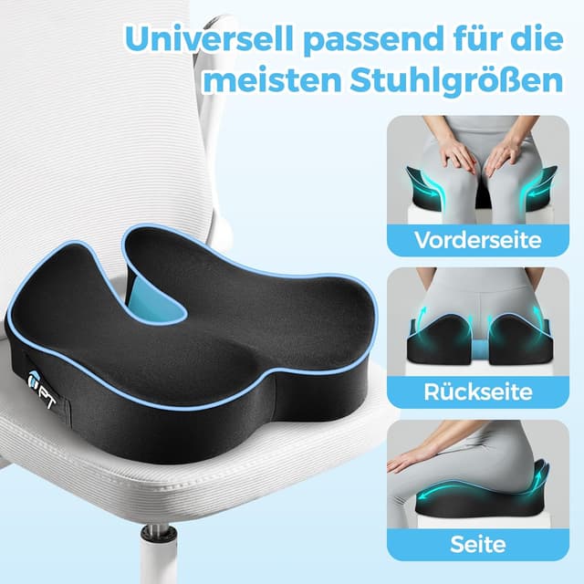 Detalle 1 de POOTACK Sitzkissen Memory-Schaum mit Griff