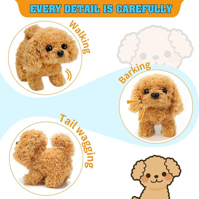 Thumbnail 2 de KSABVAIA Plush Teddy Toy Puppy Electronic Interactive Dog
