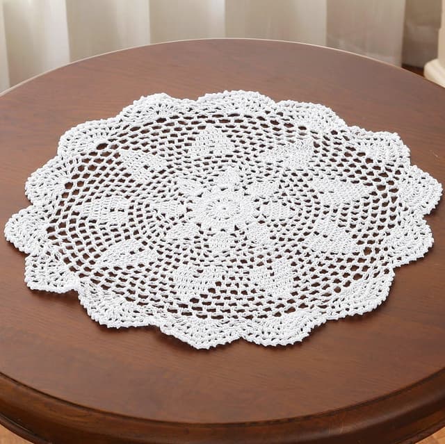Detalle 2 de gracebuy Crochet Lace Placemats 15 Inch