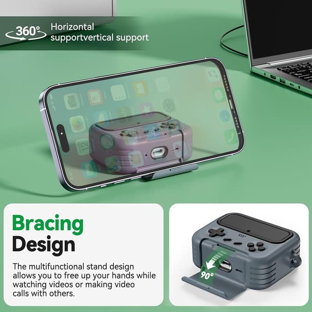 Detalle de Inesore AirPods Pro 3 Case Cover (2025) with Cleaner Kit and Safety Lock – Classic Game Console Design, Black