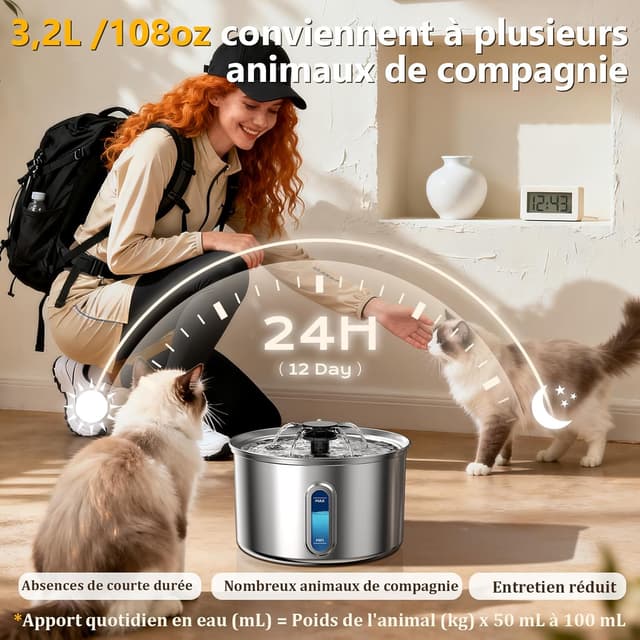 Detalle 2 de Fontaine à Eau INOX 3,2 L Filtration 5 niveaux