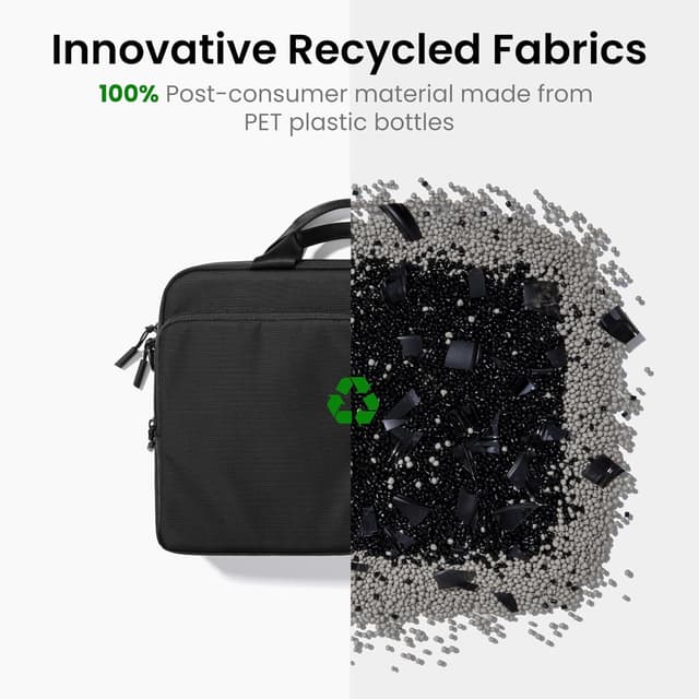 Detalle de tomtoc A33 Laptop Shoulder Bag for 13–14 inch laptops (water-resistant case) with organised document storage