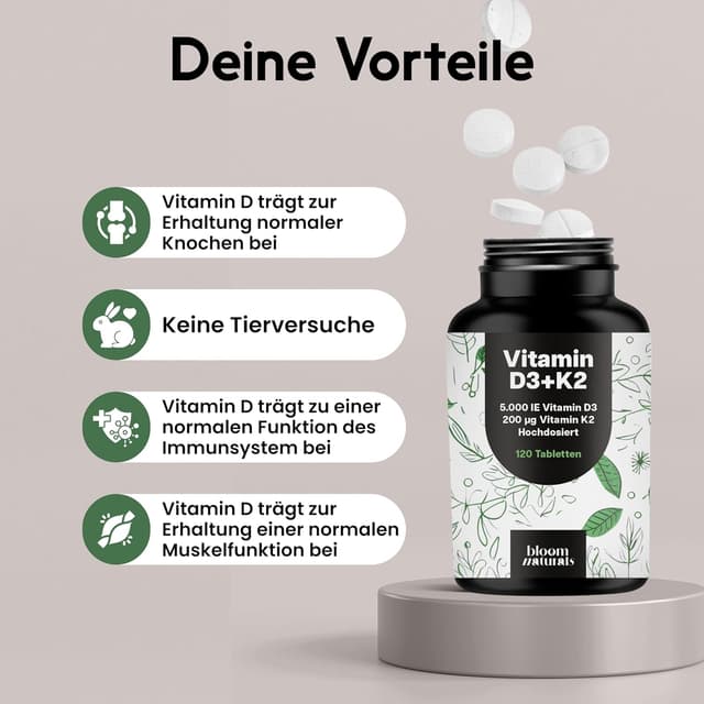 Thumbnail 3 de Vitamin D3 K2 hochdosiert – 120 Tabletten