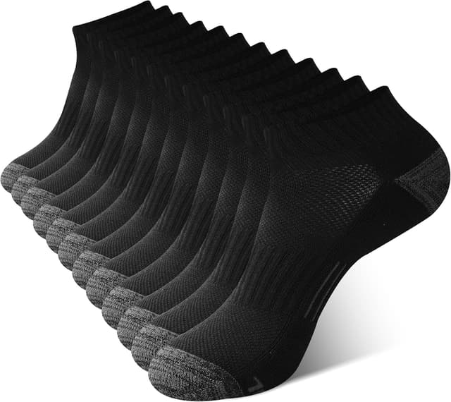 Detalle de BAMBOO COOL Men’s Bamboo Cool Ankle Socks (Low Cut, Cushioned, Moisture Wicking) — 6-Pack