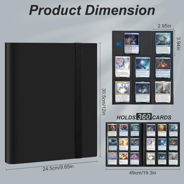 Detalle de Mlikero 9 Pocket Trading Card Binder 360 pockets