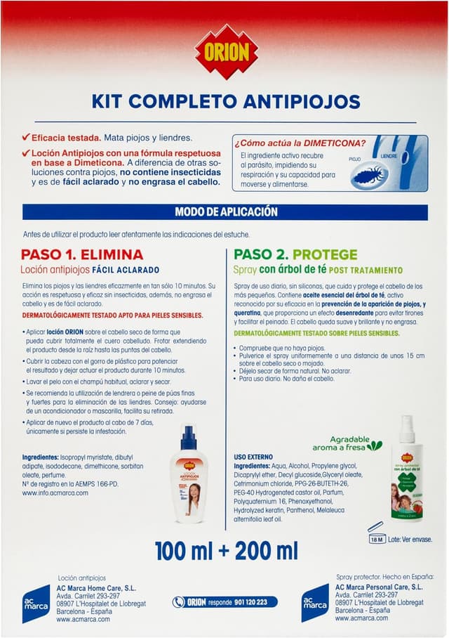 Thumbnail 3 de Orion Kit Antipiojos con Dimeticona 100ml