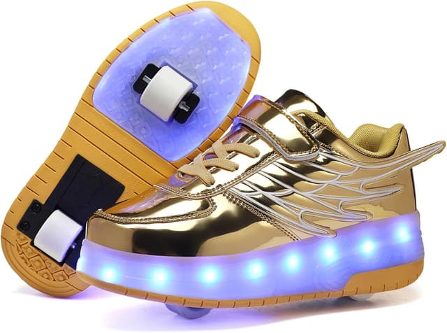 Detalle de HOVERKICKES LED Roller Skate Shoes for Kids with Rechargeable Lights and Detachable Wheels